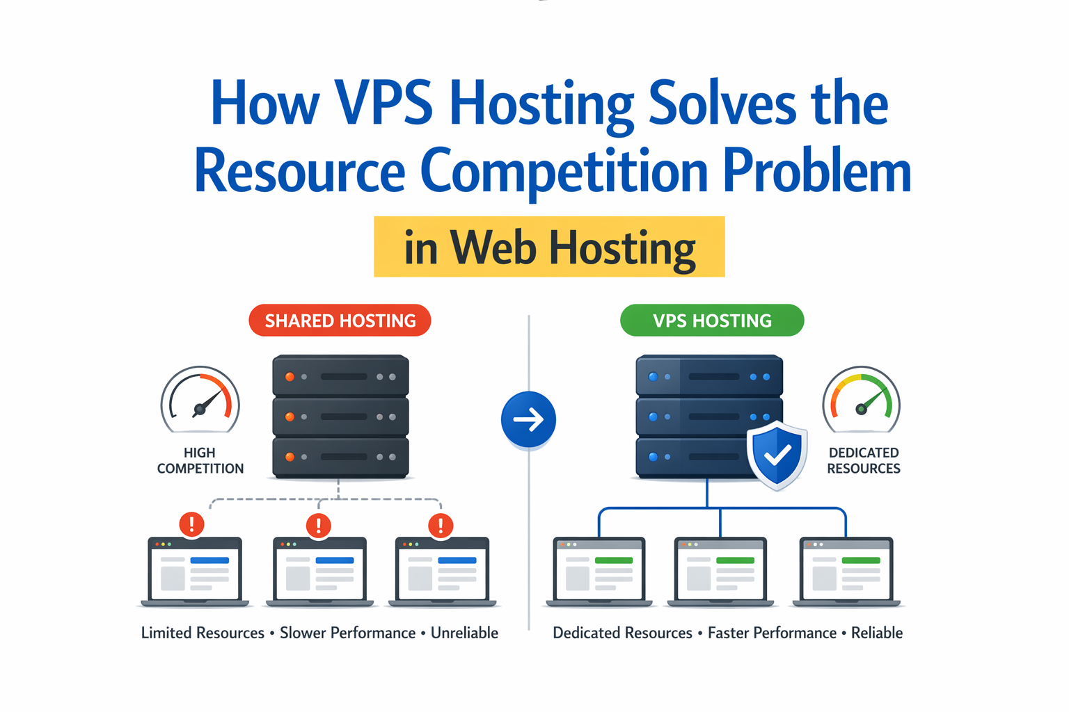How VPS Hosting Solves the Resource Competition Problem in Web Hosting