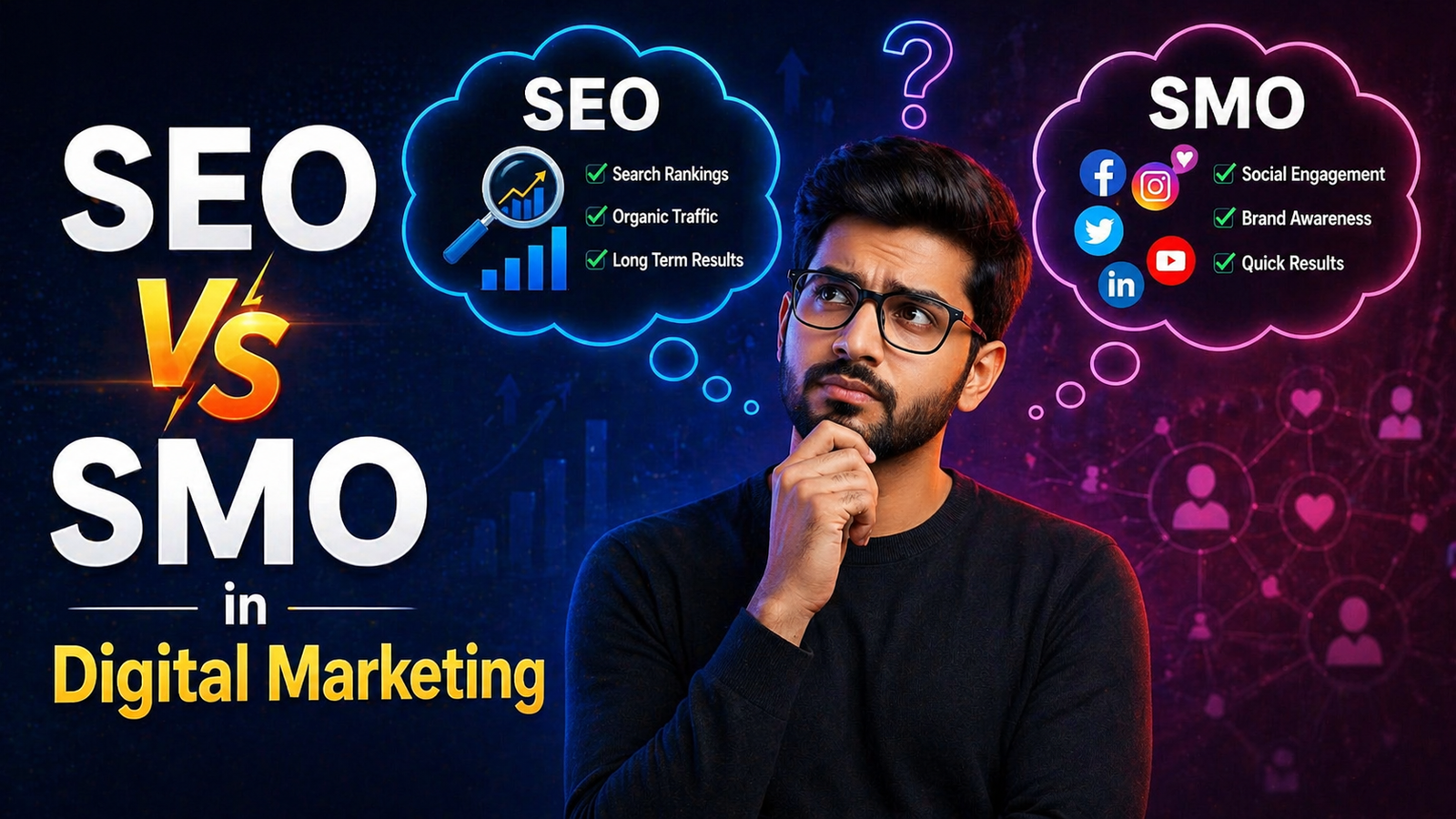Check Full Comparison of SEO and SMO