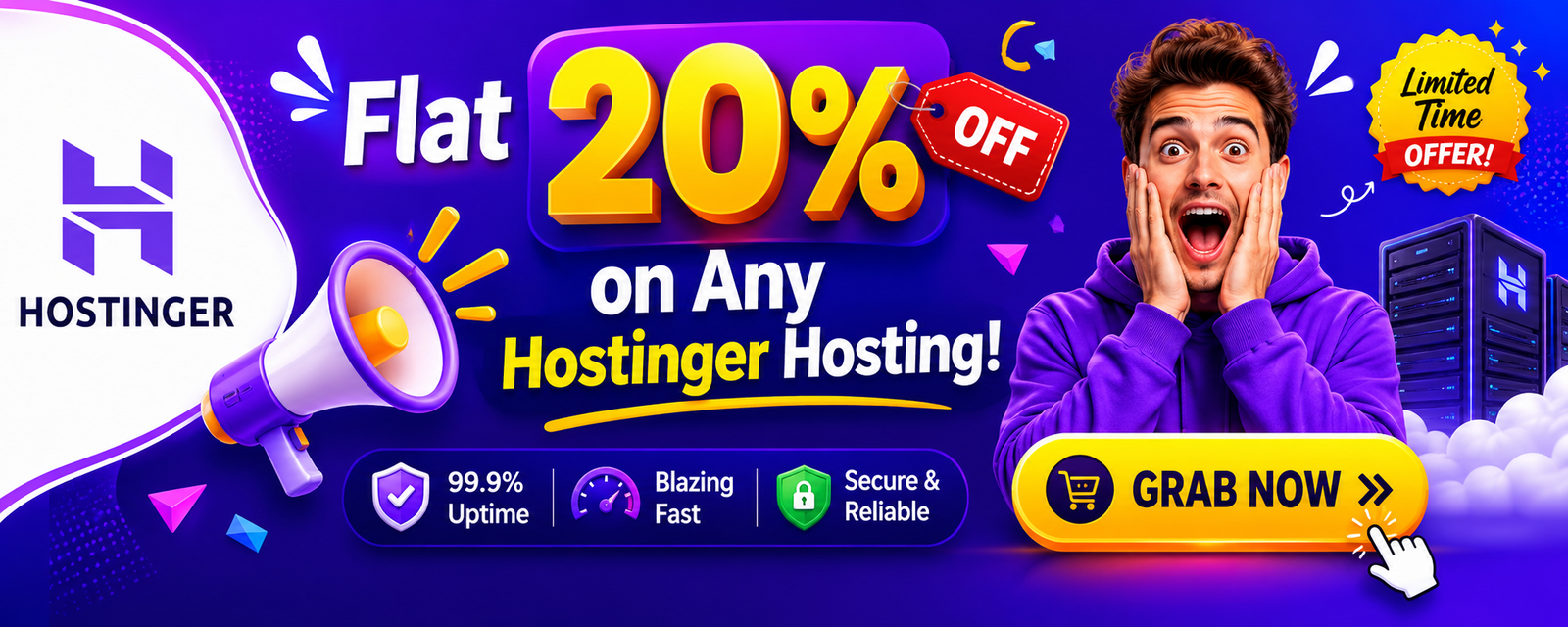 Get 20% off on hostinger hosting