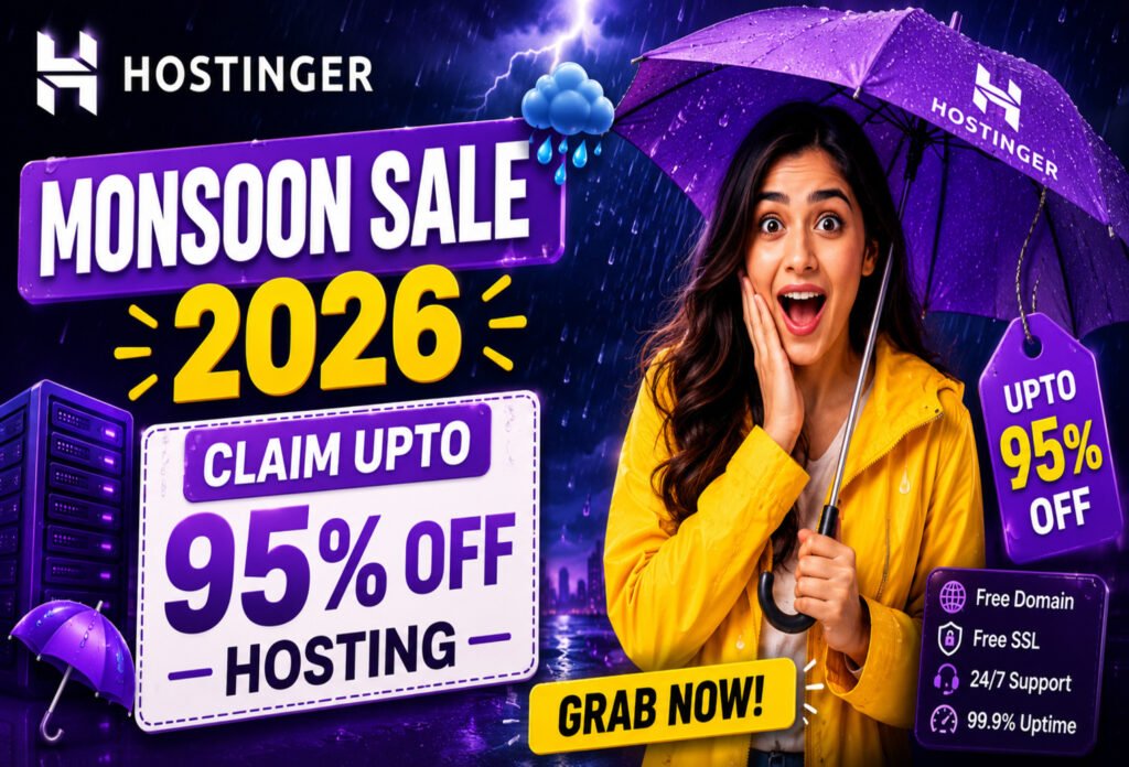 Hostinger Monsoon Sale 2026 is Live: Claim Upto 95% Off Hosting