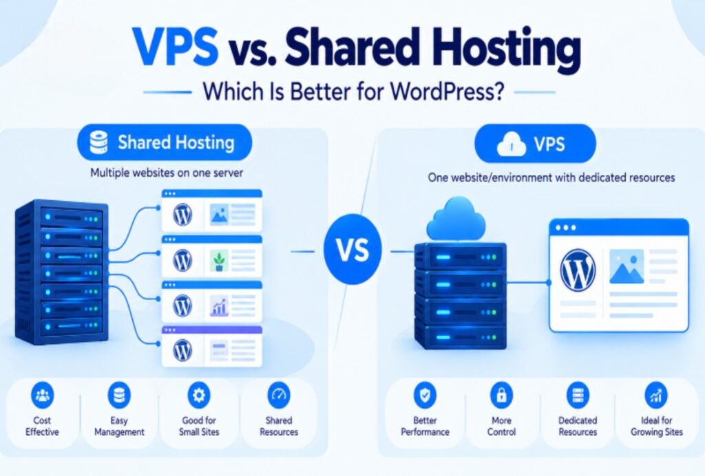 VPS vs. Shared Hosting for WordPress Websites